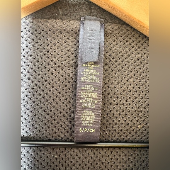 SKIMS Lounge FLEECE OVERSIZED HOODIE Zip Up Jacket S Storm BLACK - Picture 11 of 13